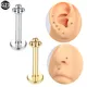 1PC Titanium Gold Color Ball Labret Stud Lip Ring Piercings Earring Conch Cartilage Tragus Helix