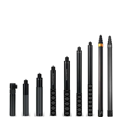 Aluminum Invisible Extended Edition Selfie Stick for Insta360 X4 X3 X2 GO 3S Accessories for GoPro 12 11 10 DJI Selfie Stick