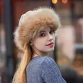 New Thick Warm Russian Hat Ladies Suede Bomber Hat Windproof Women Fur Hat Female Mongolia Cap Women