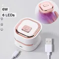 Rose Gold Mini Nail Dryer Pink Nail Lamp Portable UV LED Lamp For Nails USB UV Light for Gel Nails