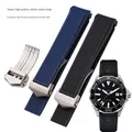 High Quality Natural Rubber Watchband Fit for TAG Watch Heuer Aquaracer 300 500 Diving Strap Sports