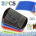 160 Grid Mini Silicone Ice Tray Ice Cubes Foldable Ice Mold Ice Breaker Ice Grid Tray Small Square
