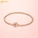 Danturn 925 Sterling Silver Bracelets Rose Gold Family Tree Clasp Snake Chain Bracelets Women Charm