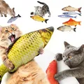 Plush Cat Fish Toy Cat Scratcher Catnip Toy Interactive Simulation Fish Cat Mint Fidget Toys Stuffed