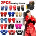 Boxing Glove Leather Kickboxing Protective Glove Kids Children Punching Training Sanda Sports