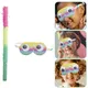 2Pcs Multi-Color Paper Fringe Pinata Stick with Mask Party Game Supplies for Birthday