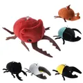 Beetle Plush Realistic Chalcosoma Atlas Animal Crustaceans Model Stuffed Animals Dolls Small Beetle