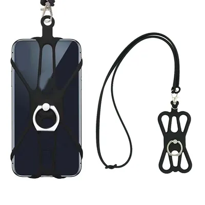 Cell Phone Lanyards With Adjustable Neck Strap Universal Neck Phone Holder For IPhone, Galaxy And Most Smartphones,Black