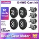 Motor Conversion Kit for Orchard Garden Electric LawnMower Cart L-faster DIY 4WD 10in Wheel Farm