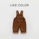 Children Casual Corduroy Overalls Loose Toddler Boys Girls Sleeveless Jumpsuits Classic Retro