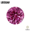 Moissanite Loose Stone Pink Color Lab Grown Diamond 0.5-4.0ct VVS1 Pass Diamonds Test with GRA