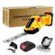 21V 2 in 1 Electric Hedge Trimmer 20000rpm Household Cordless Lawn Mower Pruner Garden Bush Scissors