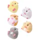 Japan Original Capsule Toys Cute Kawaii Fatty Milky Soft Hamster Flocking Plush Dolls Squeeze Stress