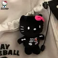 Black Hello Kitty Plush Keychain Plushies Y2k Hello Kitty Skeleton Backpack Pendant Plush Dolls For