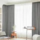 Modern Blackout Curtains for Living Room Bedroom Light grey Ready-made Curtains for Kitchen Rooms