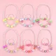 Makersland Children's Cute Versatile Big Beads Acrylic Bow Bracelet Necklace set Kids Jewelry