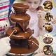 Electric Chocolate Fountain Machine 3 Layer Hold 10oz Stainless Steel Auto Off Household Cheese