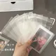 100pcs Transparent Frosted Plastic Bag Kpop Star 3-inch Photo Card Self-adhesive Seal OPP Bag Post