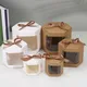 12PCS Multi Size Candy Cookies Boxes Candy Gift Box Kraft Paper Packaging Box Wedding Gift Bag