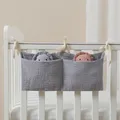 Double Cotton Fabric Baby Bedside Organizer Double Pocket Stroller Hanging Bag Printed Baby Bottle