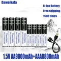 1.5V AA + AAA USB Rechargeable battery AA 9800mAh/AAA 8800mAh li-ion batteries for toys watch MP3