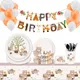 Cute Jungle Animal Party Decoration Cartoon Cute Animal Theme Disposable Paper Tableware Plate Cup