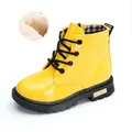 New Winter Children Warm Boots Patent Leather Shoes Waterproof Tide Boots Kids Shoes Baby Girls Boys