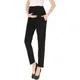 Women's black Maternity Pants Activewear Jogger Track Cuff Sweatpants Over The Belly Stretchy