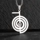 Stainless Steel Cho Ku Rei Opal Necklace Reiki Protection Healing Chokurei Necklace Sacred Geometry