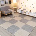 Wooden Baby EVA Foam Play Gym Puzzle Mat Interlocking Exercise Tiles Crawling Carpet for Kids Game