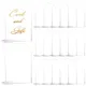 5pieces Wedding Party Baby Shower Blank Seat Card DIY Table Number Plate Guest Name Sign Acrylic