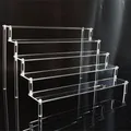 Acrylic Display Stand Pottery Storage Rack Doll Clay Figurine Display Stand Transparent Ladder