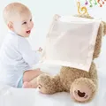 Shy Teddy Bear Hide Play Seek Plush Toy Soft Stuffed Animal Talking Music Electric Musical Talk Cute