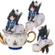 12cm Cute DLC RIBOSE Tea Time Cats Cow Cat Anime Figure Kawaii Tea Time Cats Li Howe Action Figure