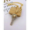 Fashion Lion Head Pendant Necklace for Men Alloy Chain Necklace Key pendant necklace for women