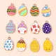 10pcs Colorful Lovely Easter Day Rabbit Bunny Easter Eggs Charms Dinosaur Eggs Pendants for DIY