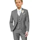 Casual Elegant Boy's Suits for Wedding Page Boy 3 Pieces Single Breasted Blazer Vest Pants Kids