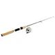 Winter Shrimp Fishing Rods Mini Ice Rod Metal Fishing Reels Elastic Carbon Bait Anti Slip Wood Color