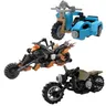 MOC Ghosted-Riders moto Building Block Set Magic sidecar Ghost moto modello di mattoni giocattolo