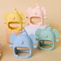 TYRY.HU Baby Silicone Teether Toys Cute Elephant Shape Teether Gum Pain Relief Teether Toys Children