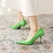 Pumps shoes Women Fashion Office Basic High Heels Work Lady Shoes Black Pink Green Thin Heels Brand