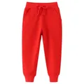 Jumping Meters New Arrival Red Children's Sweatpants Drawstring Autumn Spring Boys Girls Trousers