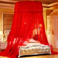 Mosquito Net Over The Bed Foldable Curtain for King Queen Size Bed Luxury Double Marriage Princess