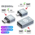 8K 4K Displayport To Mini Displayport Adapter Mini DP to DP Cable Extender For Projector PC TV
