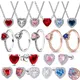 Hot selling exquisite heart-shaped series 925 sterling silver shiny hearts zircon necklace earrings