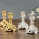 2pcs Retro Candlestick Gold Silver Candle Holder Wedding Centerpieces Candle Holders Banquet Dinning