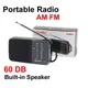 KK-218 AM FM Radio Battery Operated Portable Pocket Radio Speaker Stereo Sound Radios Player For