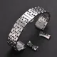 Solid Stainless Steel Watch Band 20mm 22mm Smart Watch Replacement Strap Silver Black watchband