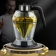 200ML Diamond Honey Dispenser Diamond Shaped Glass Oil Dispenser Vinegar Bottle Honey Storage Tank