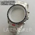 41mm Sterile Silver Watch Case fit VK63 with Chronograph Quartz Movement